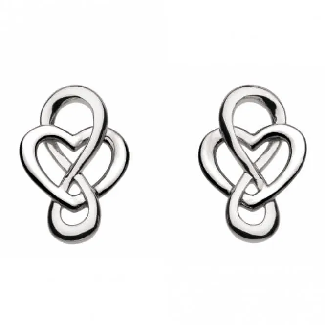 Cara Celtic Looped Heart Stud Earrings 4207HP015