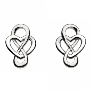 Cara Celtic Looped Heart Stud Earrings 4207HP015