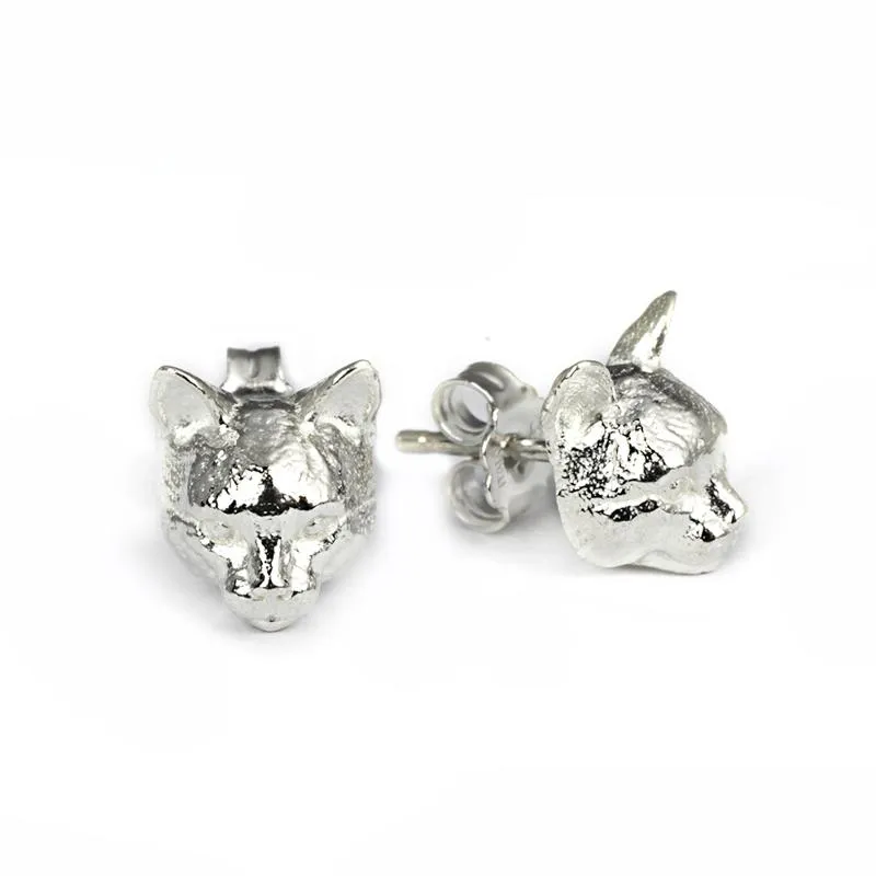 Cat Fever Sterling Silver European Muzzle Earrings