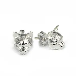 Cat Fever Sterling Silver European Muzzle Earrings