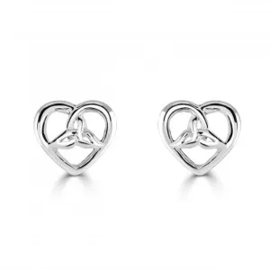 Celtic Trilogen Heart Stud Earrings 42029HP