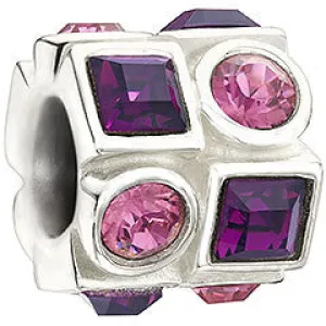 Chamilia Charm Circle & Square Pink & Purple