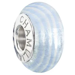 Chamilia Sterling Silver Muarno Glass Blue Ice Charm