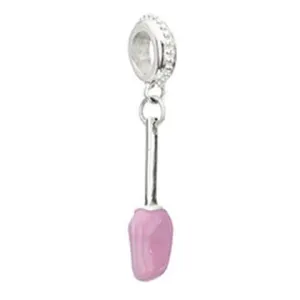 Chamilia Sterling Silver Pink Enamel Spatu-luv Spatula Charm D