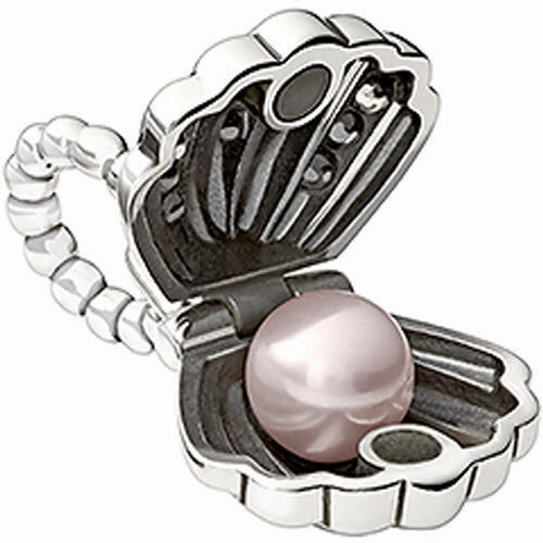 Chamilia Charm Disney Ariels Shell Pink Swarovski Silver