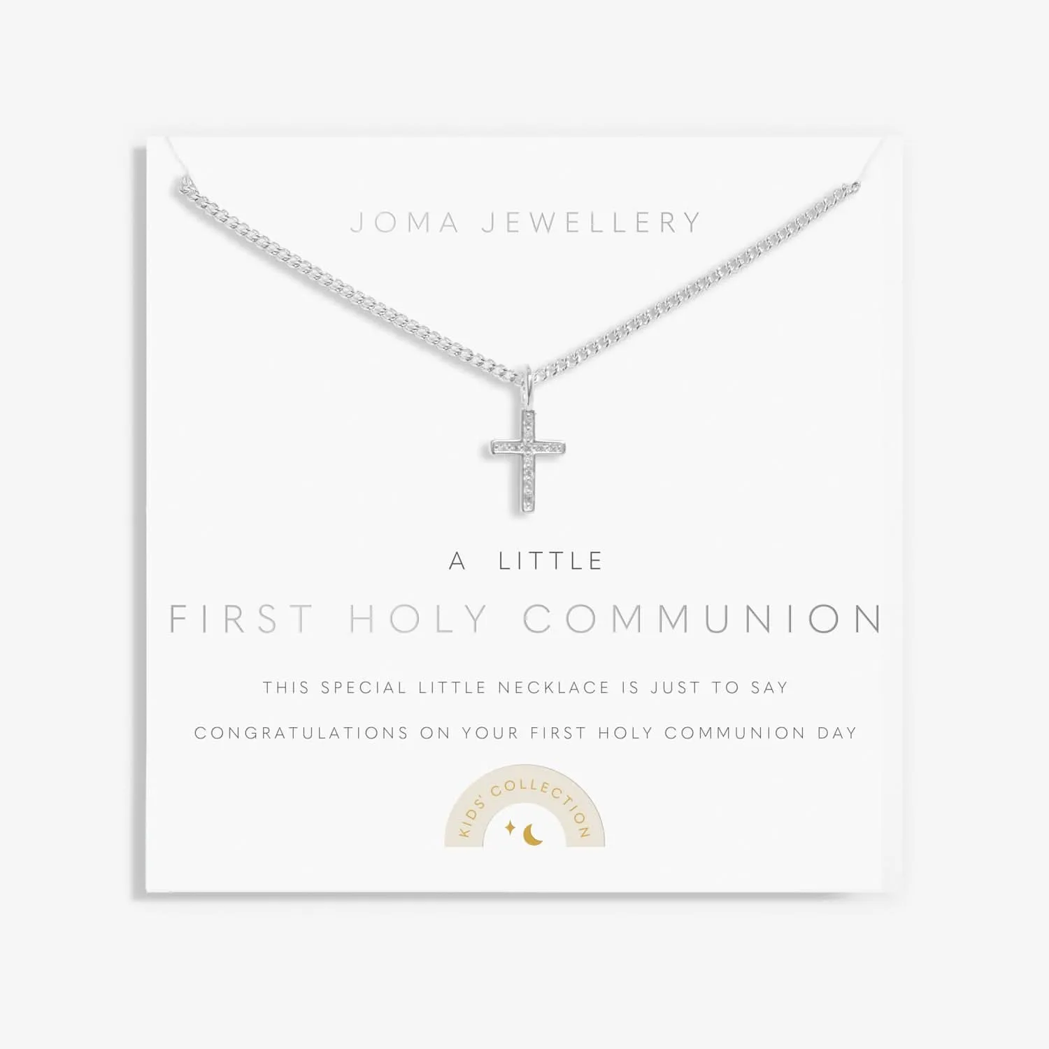 Children's A Little First Holy Communion Silver Plated Necklace C802
