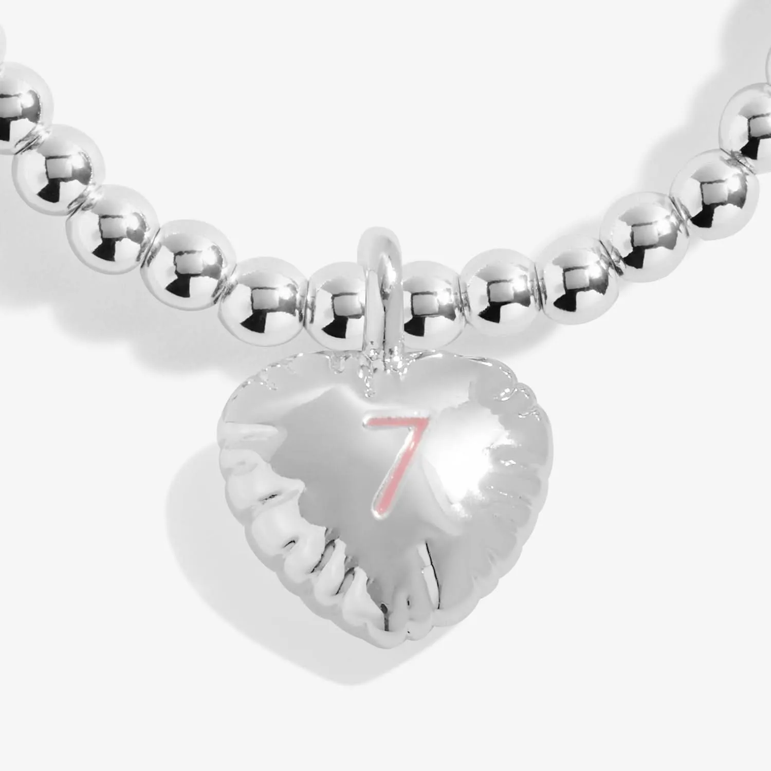 Children's Confetti A Little 7th Birthday Silver Plated Bracelet C833