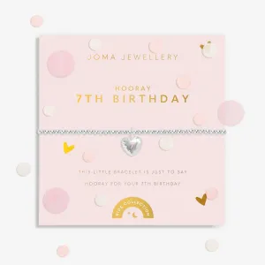 Children's Confetti A Little 7th Birthday Silver Plated Bracelet C833