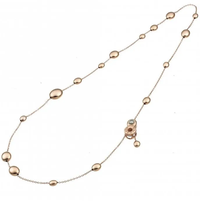 Chimento Armillas Acqua 18ct Rose Gold 0.03ct Diamond Necklace