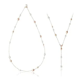 Chimento Armillas Acqua 18ct Rose Gold Pearl Diamond Necklace