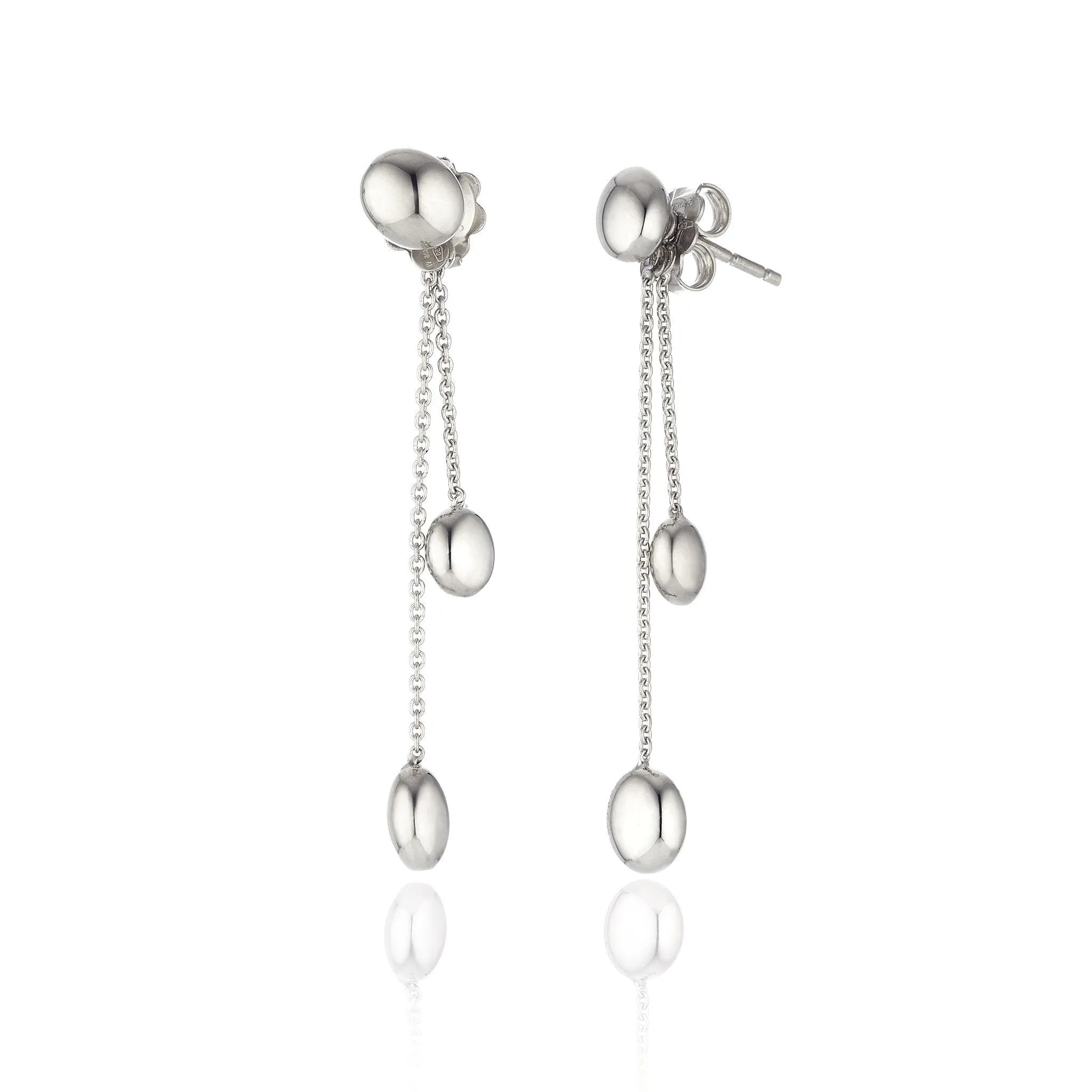 Chimento Armillas Acqua 18ct White Gold Double Drop Earrings
