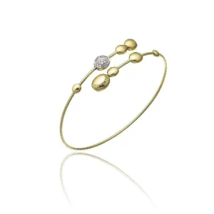 Chimento Armillas Acqua 18ct Yellow Gold 0.13ct Diamond Crossover Bangle