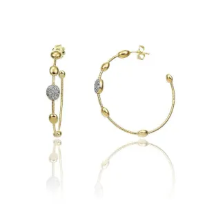 Chimento Armillas Acqua 18ct Yellow Gold 0.24ct Diamond Large Hoop Earrings