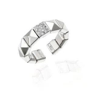 Chimento Armillas Pyramis 18ct White Gold Diamond Studs Ring