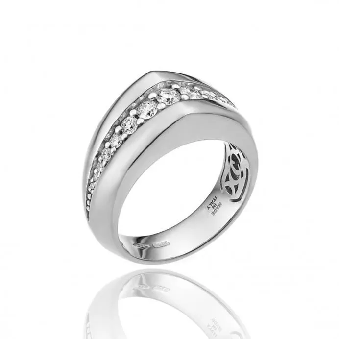Chimento Bamboo Sipario 18ct White Gold 0.45ct Diamond Ring