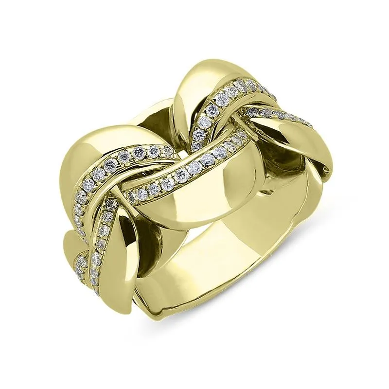 Chimento Link Infinity 18ct Yellow Gold 0.55ct Diamond Ring