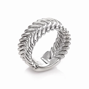 Chimento Armillas 18ct White Gold Arrow Pattern Ring