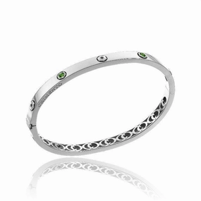 Chimento Armillas Be Mine 18ct White Gold 0.32ct Emerald Bangle