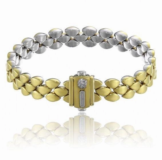 Chimento Double Mosaic 18ct Yellow White Gold Reversible Bracelet