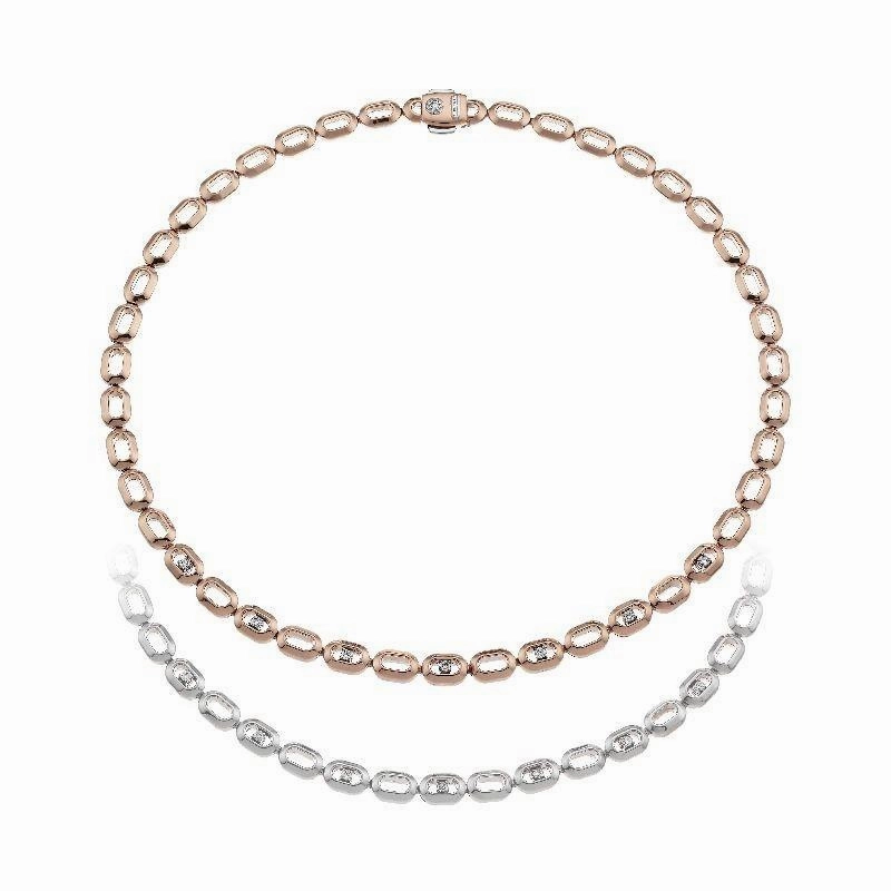 Chimento Optima 18ct Rose and White Gold 0.66ct Diamond Reversible Necklace