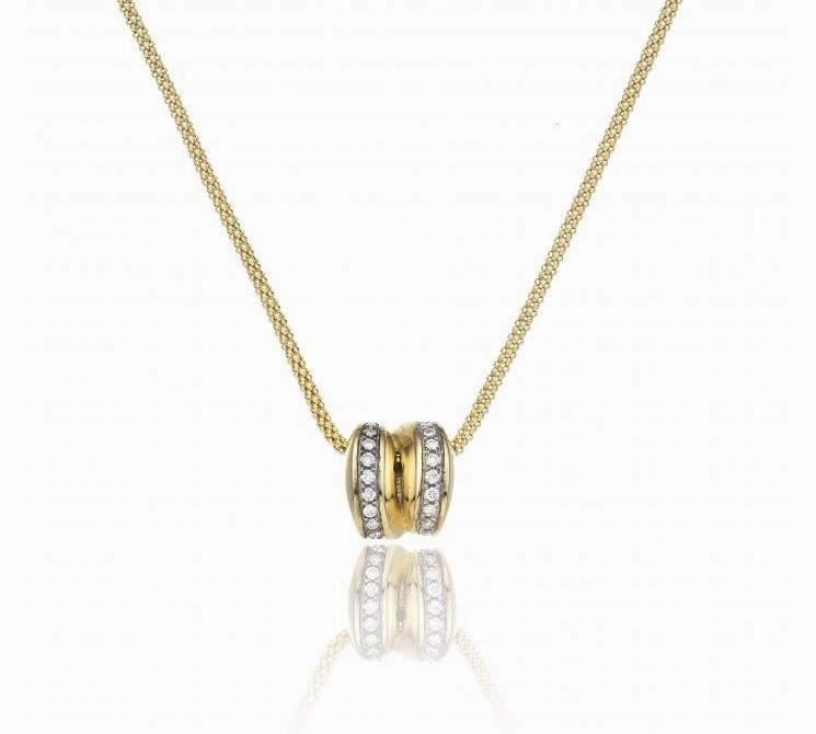 Chimento Stretch Volta 18ct Yellow Gold 0.16ct Diamond Necklace