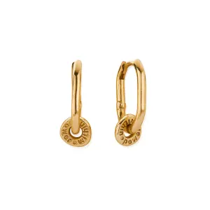 Chlobo Gold Plated Power Within Oval Hoops