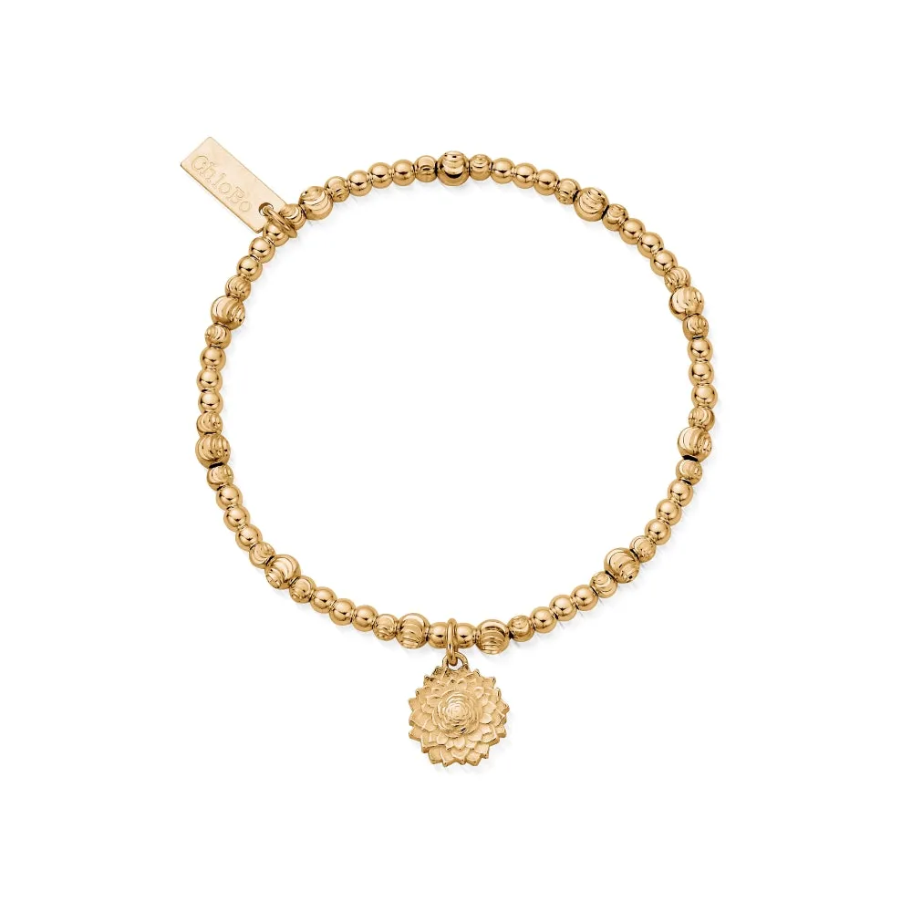 Chlobo Iconics Gold Plated Cute Sparkle Sunflower Bracelet D