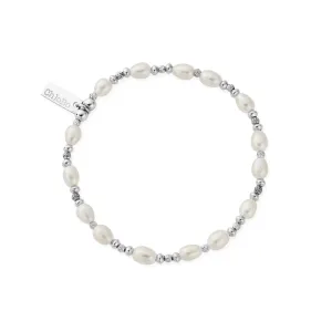 Chlobo Pearl Silver Sparkle Bracelet D
