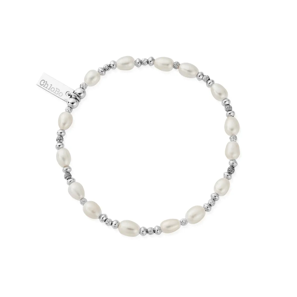 Chlobo Pearl Silver Sparkle Bracelet D