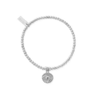 ChloBo Sterling Silver Cute Charm Evil Eye Sunray Bracelet D