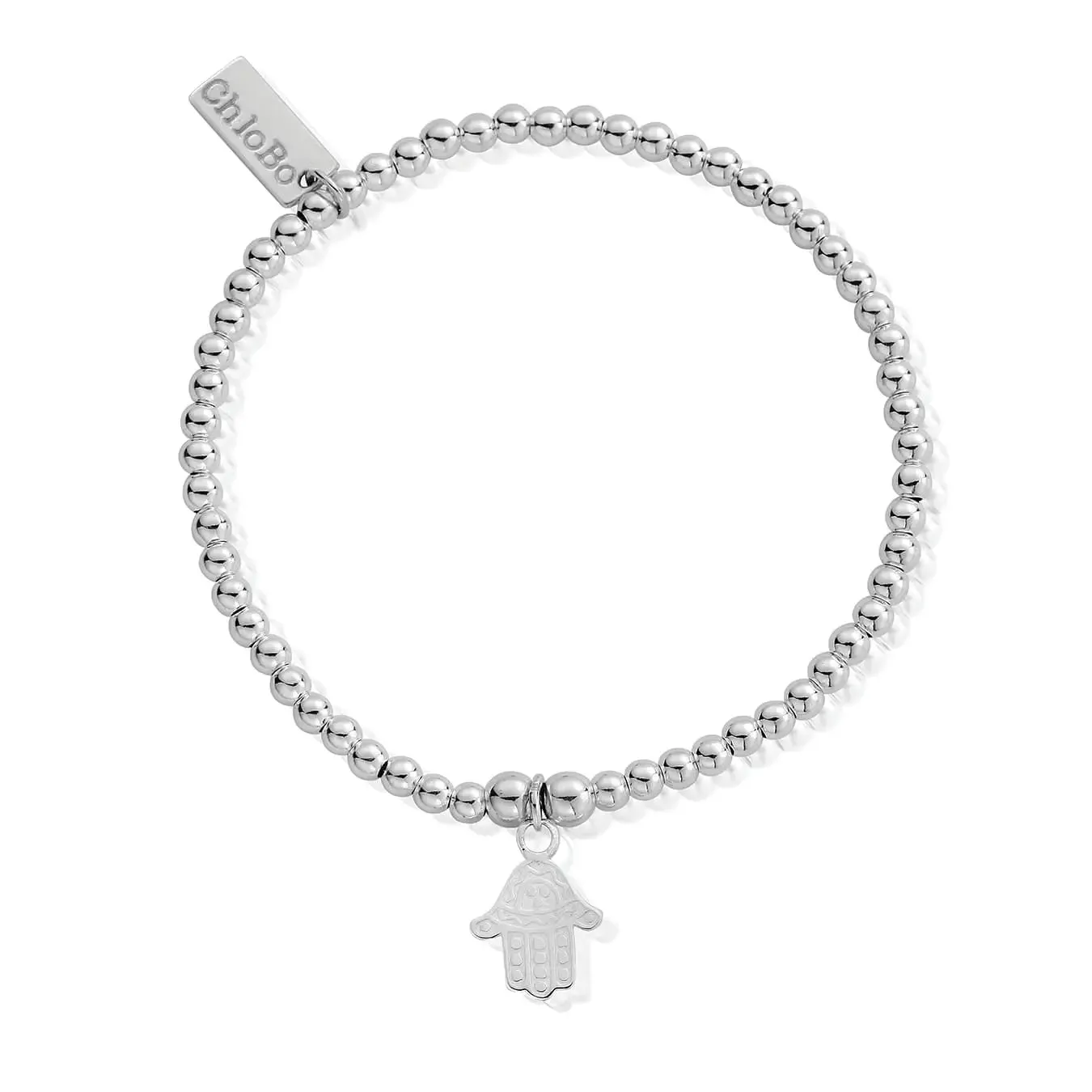 ChloBo Sterling Silver Cute Charm Hamsa Hand Bracelet