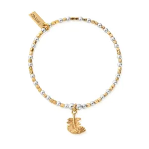 ChloBo Sterling Silver Gold Plated Curved Feather Bracelet