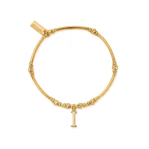 ChloBo Sterling Silver Gold Plated Initial Bracelet I