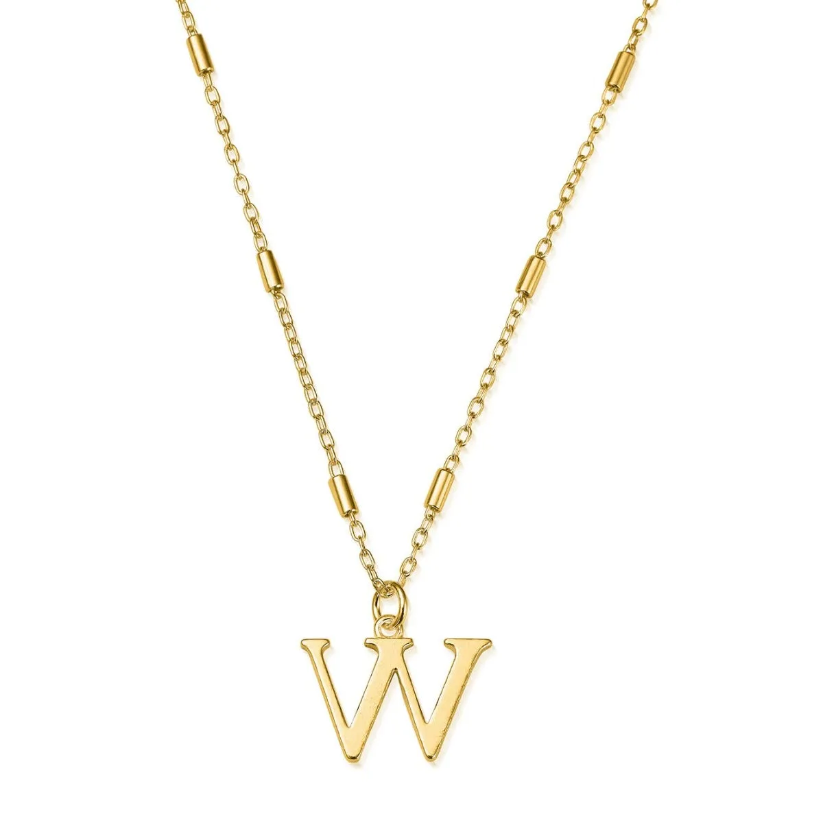 ChloBo Sterling Silver Gold Plated Initial Necklace W