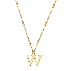 ChloBo Sterling Silver Gold Plated Initial Necklace W