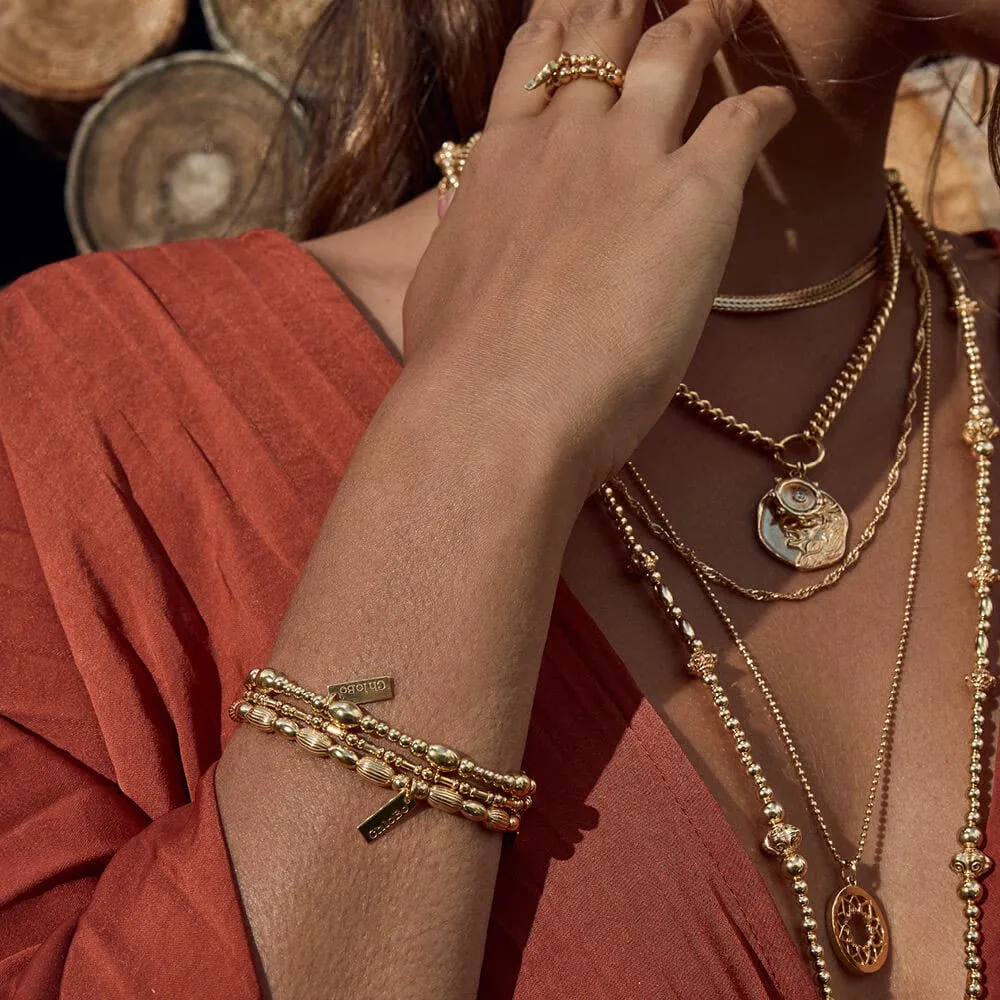 ChloBo Sterling Silver Gold Plated Rhythm Of Water Bracelet