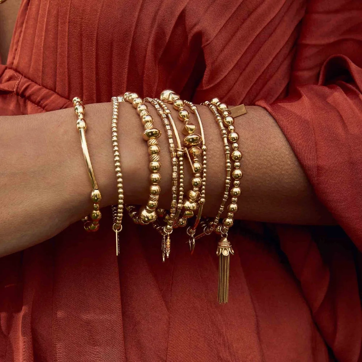 ChloBo Sterling Silver Gold Plated Rhythm Of Water Bracelet