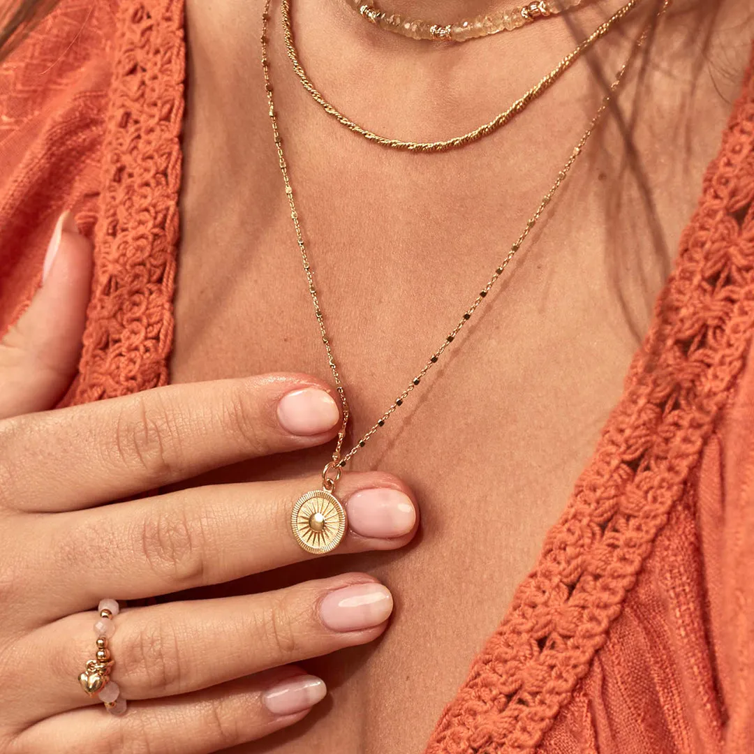 ChloBo Sterling Silver Gold Plated Sun Catcher Necklace