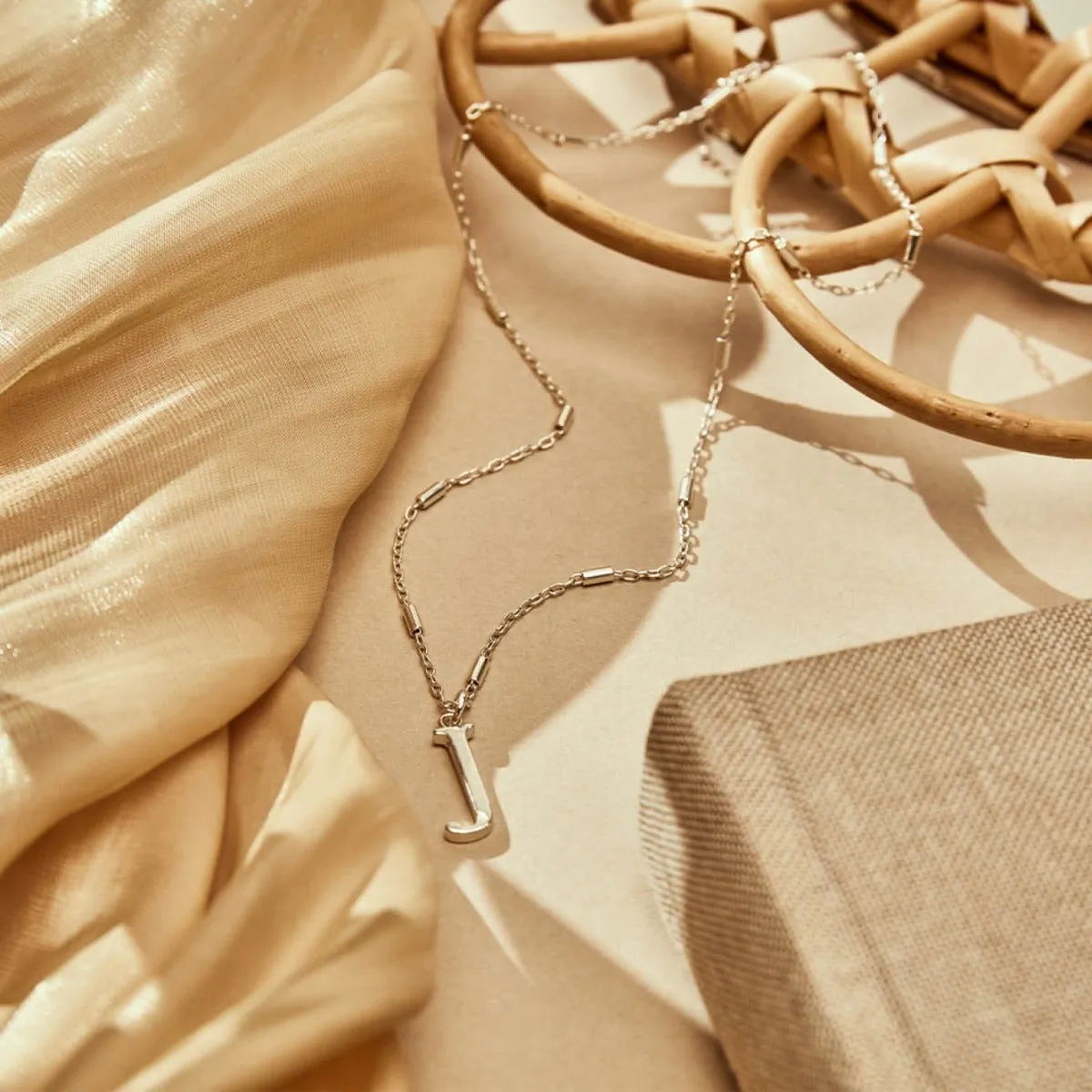 ChloBo Sterling Silver Initial Necklace J