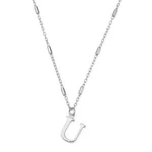ChloBo Sterling Silver Initial Necklace U