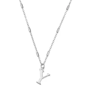 ChloBo Sterling Silver Initial Necklace Y