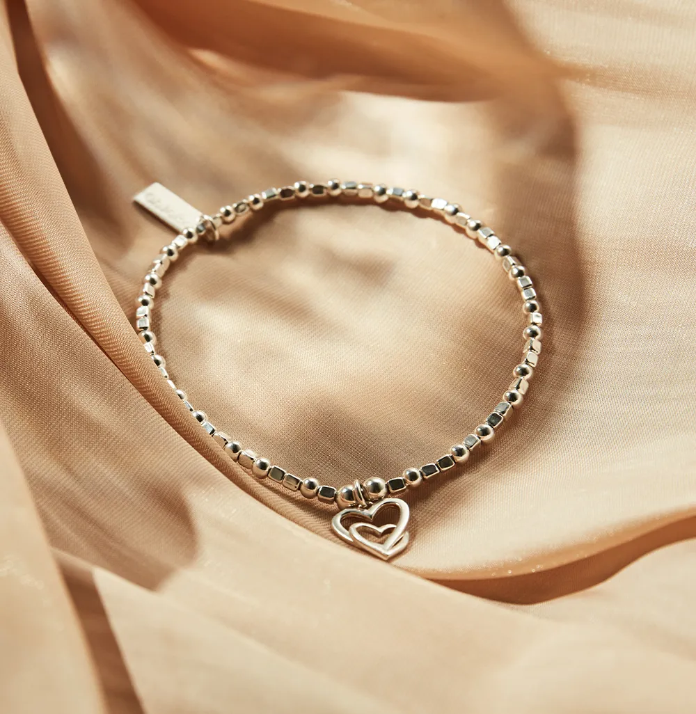 ChloBo Sterling Silver Interlocking Love Heart Necklace