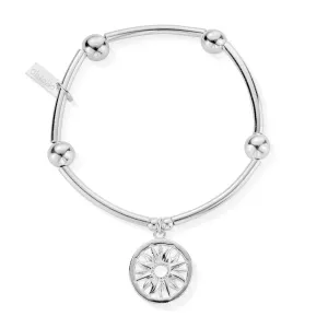 ChloBo Sterling Silver Noodle Ball Sun Mandala Bracelet D