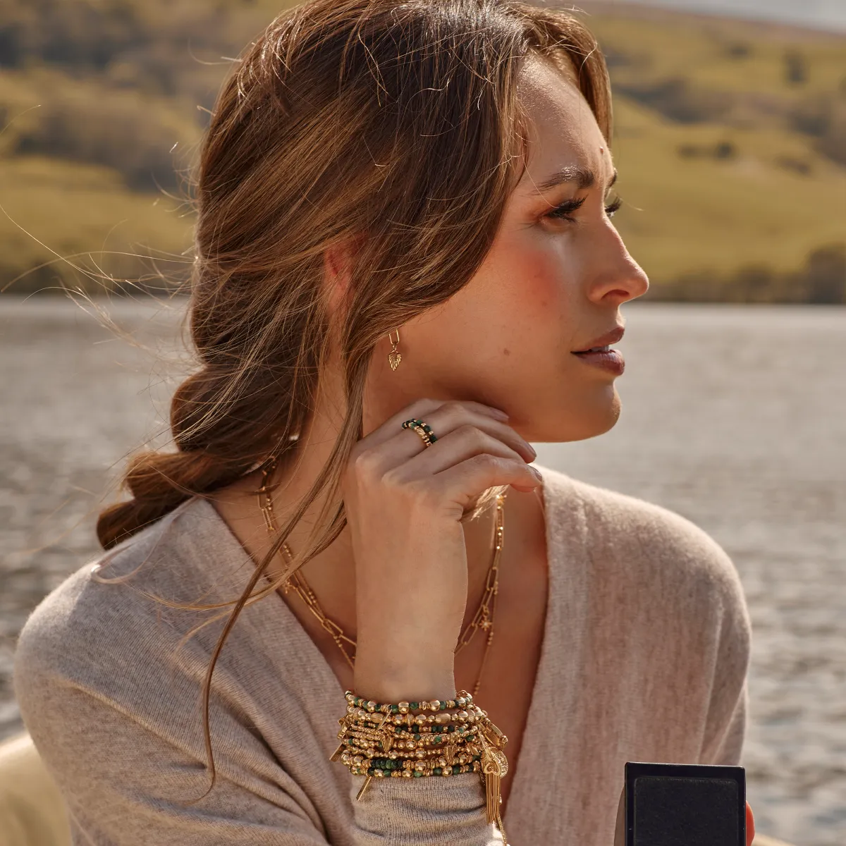 ChloBo Wandering Free Gold Plated Sterling Silver Link Chain Divine Journey Necklace