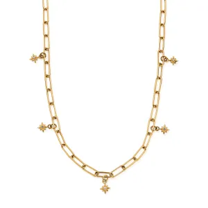 ChloBo Wandering Free Gold Plated Sterling Silver Link Chain Divine Journey Necklace