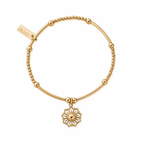 Chlobo Iconics Gold Plated Cute Mini Sun Mandala Bracelet D