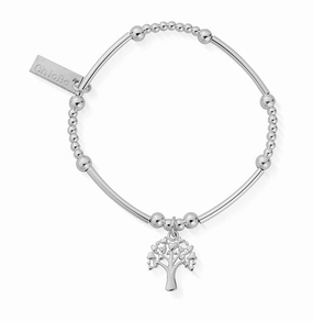 ChloBo Sterling Silver Children's Cute Mini Heart Tree Of Life Bracelet