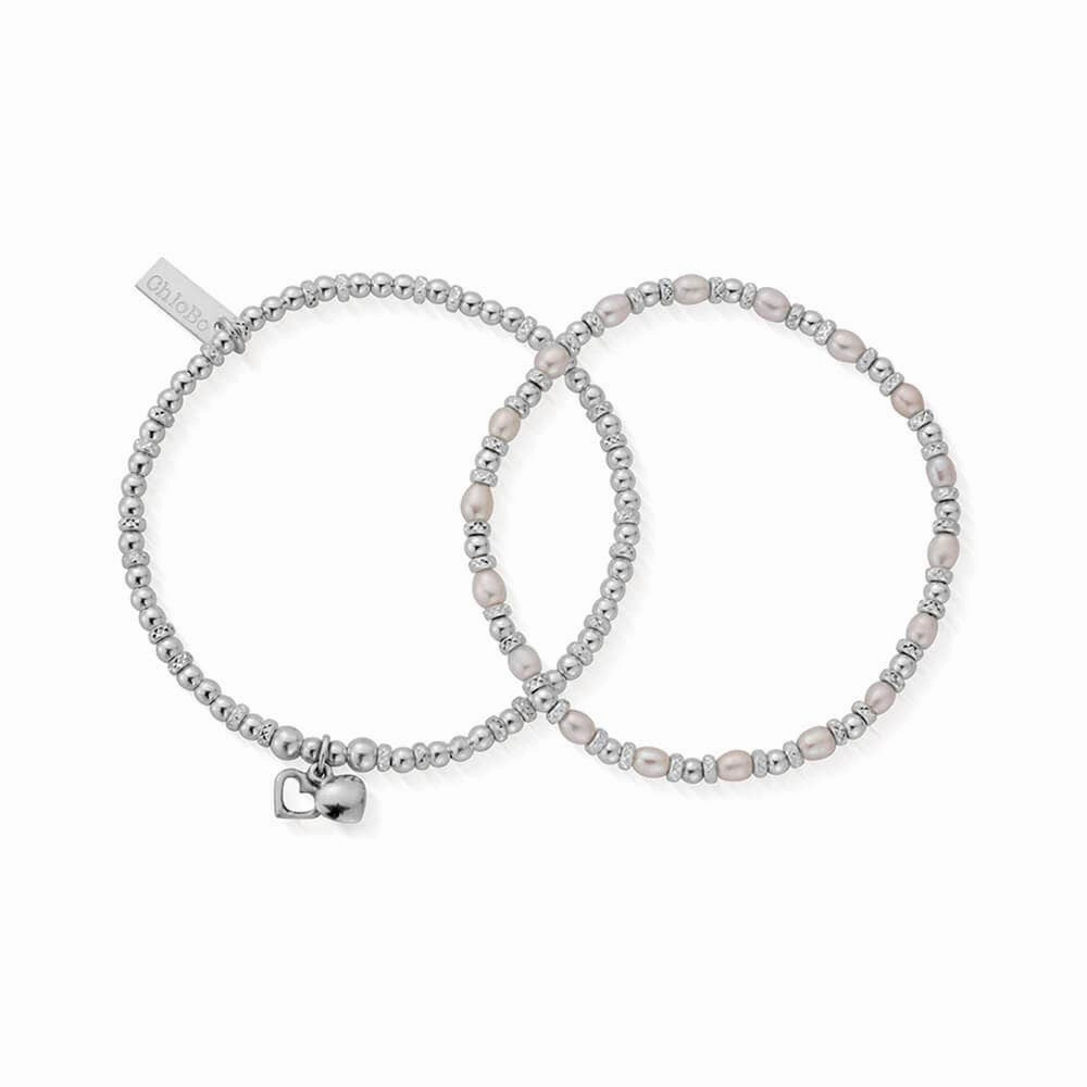 ChloBo Sterling Silver Forever Love Set of 2 Bracelets