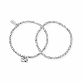 ChloBo Sterling Silver Forever Love Set of 2 Bracelets