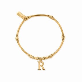 ChloBo Sterling Silver Gold Plated Initial Bracelet R